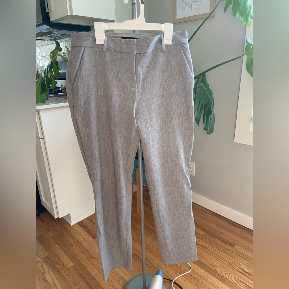 Express Columnist Mid Rise Ankle Heather Grey Dress Pants - 8